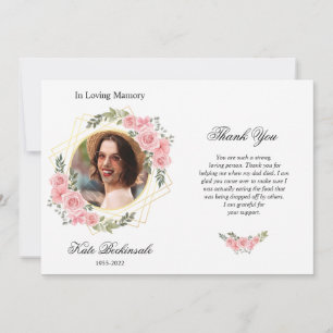 Floral Funeral Thank You Card