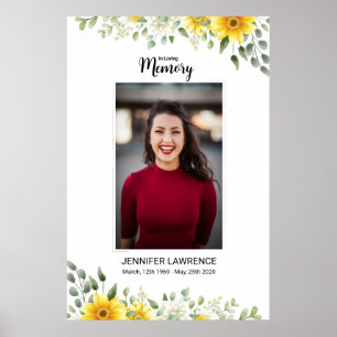 Floral Funeral Welcome Sign Template