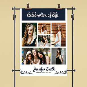 Floral Funeral Welcome Sign Template