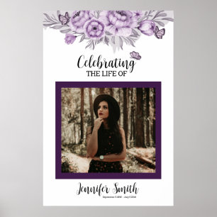 Floral Funeral Welcome Sign Template