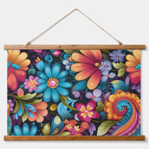 Floral Funkadelic Botanical Hanging Tapestry