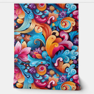 Floral Funkadelic Botanical Wallpaper