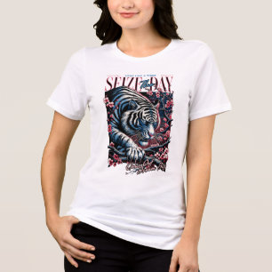 Floral Fury: Seize the Day Tri-Blend Shirt