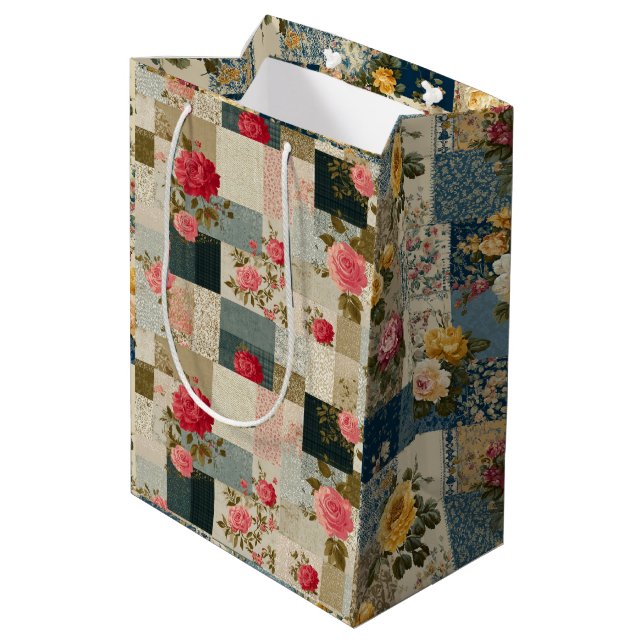 Floral Fushion Medium Gift Bag (Back Angled)