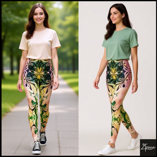  Floral Fusion Leggings (Creator Uploaded)