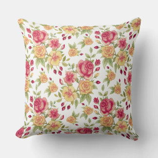 Floral Fusion Throw Pillow