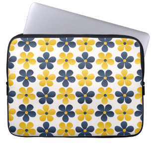 Floral Fusion: Vibrant Background Design Laptop Sleeve
