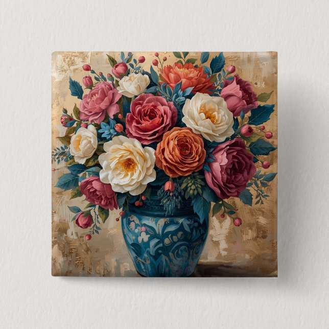 Floral Galore  15 Cm Square Badge (Front)