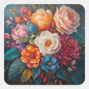 Floral Galore  Square Sticker