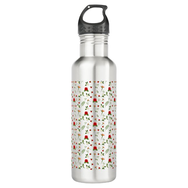 Floral Garden  710 Ml Water Bottle (Front)