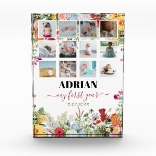 Floral Garden Baby First Year Photo Collage 