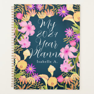 Floral Garden Blue Planner