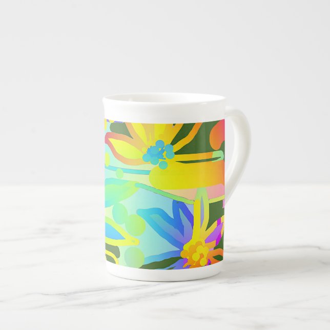 Floral Garden  Bone China Mug (Front Right)