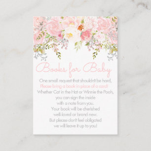 Floral Garden Books For Baby Invitation Insert