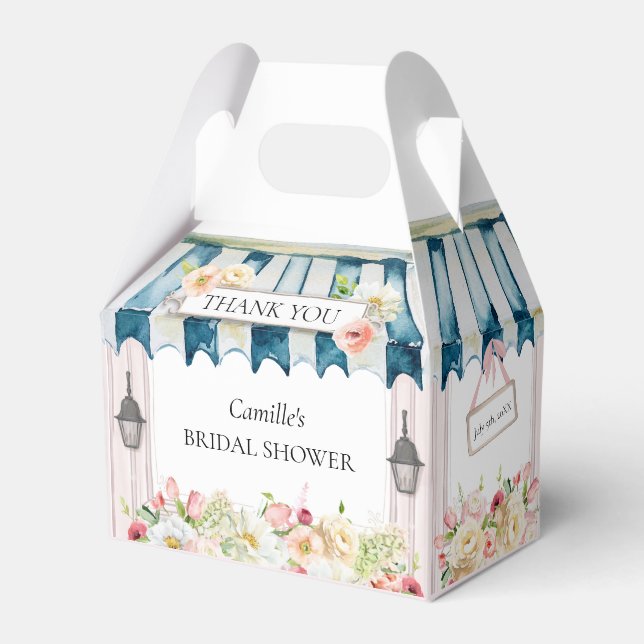 Floral Garden Bridal Shower Favour Box (Front Side)