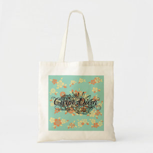 Floral Garden Carpe Diem Tote Bag