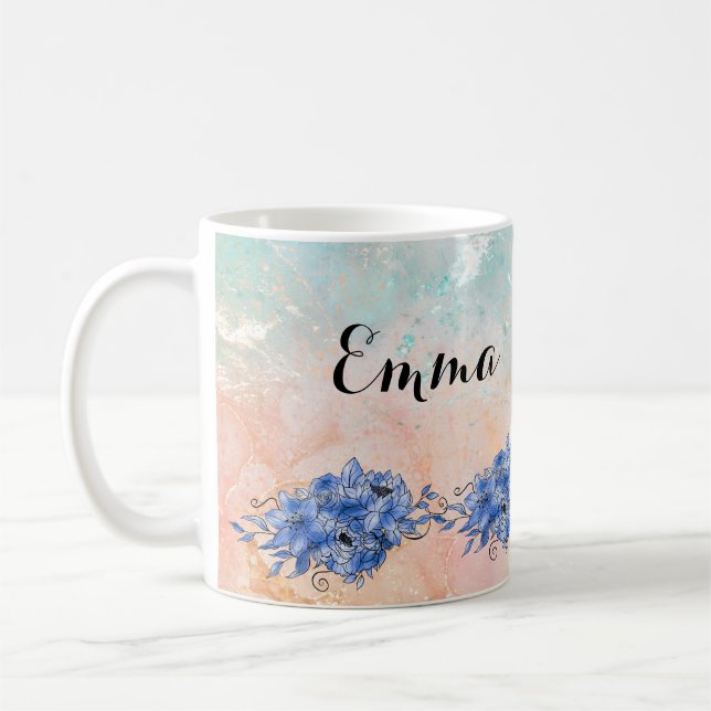 floral garden coffee mug (Left)