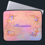 Floral Garden Elegant Pink Watercolor Personalise Laptop Sleeve<br><div class="desc">Floral Garden Elegant Pink Watercolor Personalise Laptop Sleeve is great to hold your computer or other items. The Laptop Sleeve as a beautiful and elegant design of watercolor flowers and a pink background. Great for your school or office and makes a great gift for the special person in your life....</div>