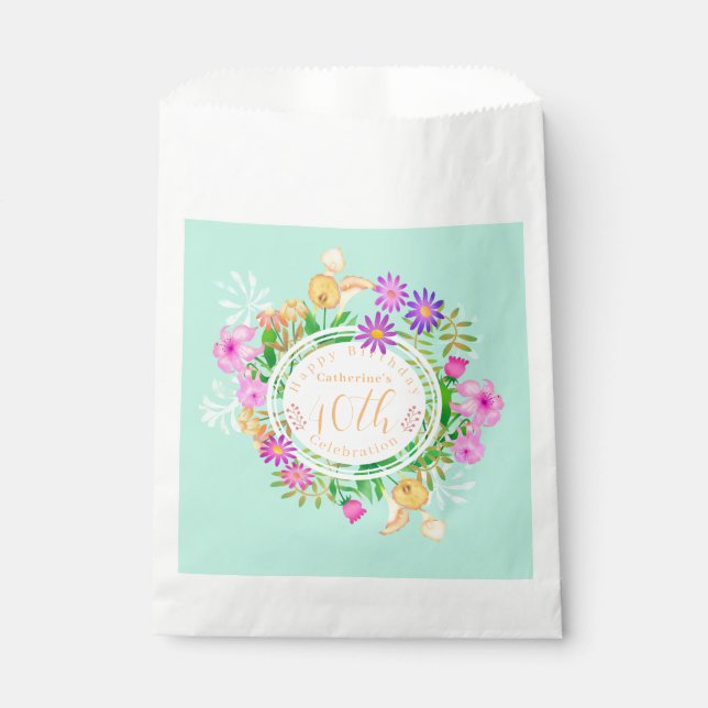 Floral Garden  Favour Bags (Front)