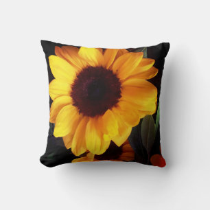 Floral garden greenhouse sunflower art cushion