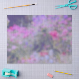 Floral garden in pink purple violet looks dreamy tissue paper