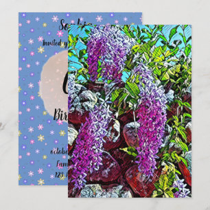 floral garden invitation