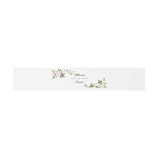Floral Garden Invitation Belly Band (Flat)