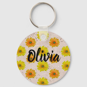 floral garden key ring