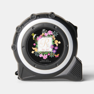 Floral Garden Monogram Black 1