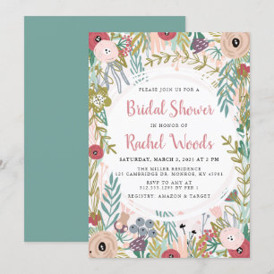 Floral Garden Party Bridal Shower Invitation
