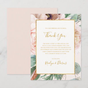 Floral Garden   Pastel Thank You Reception Card