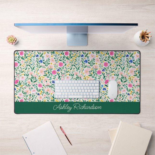 Floral Garden Personalized Desk Mat (Office 1)