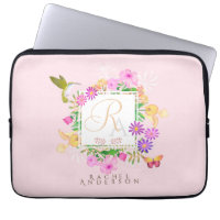 Floral Garden Pink Monogram