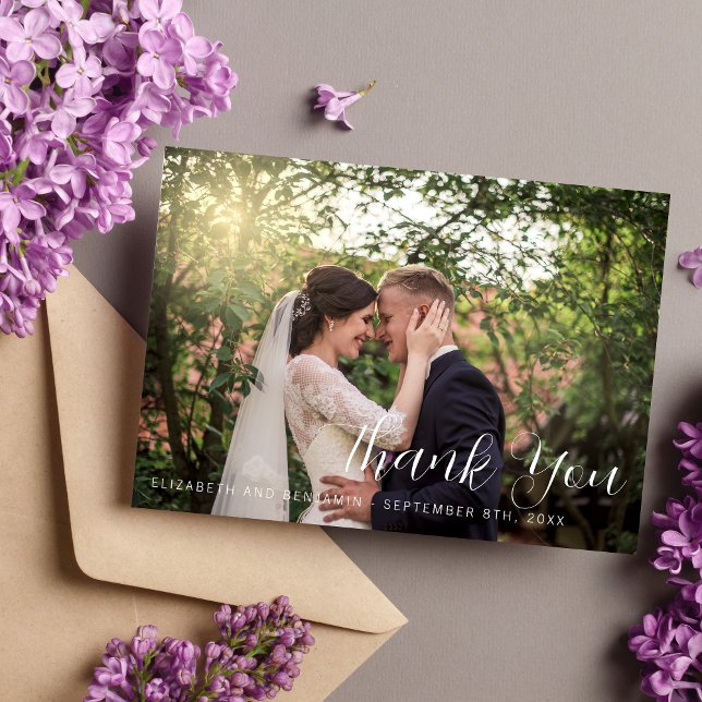 Floral Garden Purple Violet Lavender Thank You Card (Creator Uploaded)