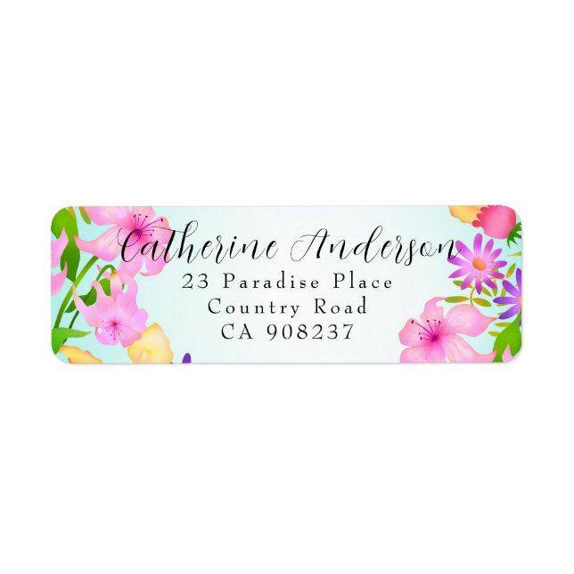 Floral Garden Return Label (Front)
