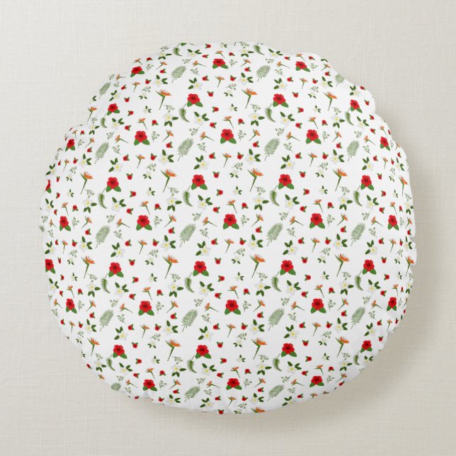 Floral Garden  Round Cushion (Front)