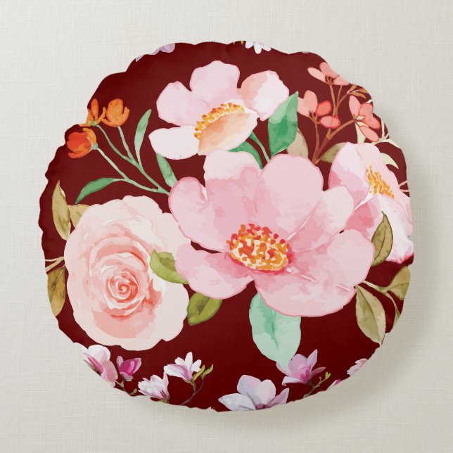 Floral Garden  Round Cushion (Front)