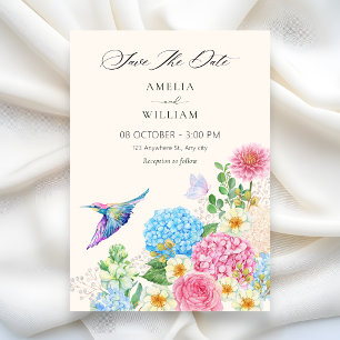 Floral garden save the date