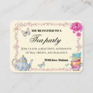 Floral Garden Tea Party Invitation Template
