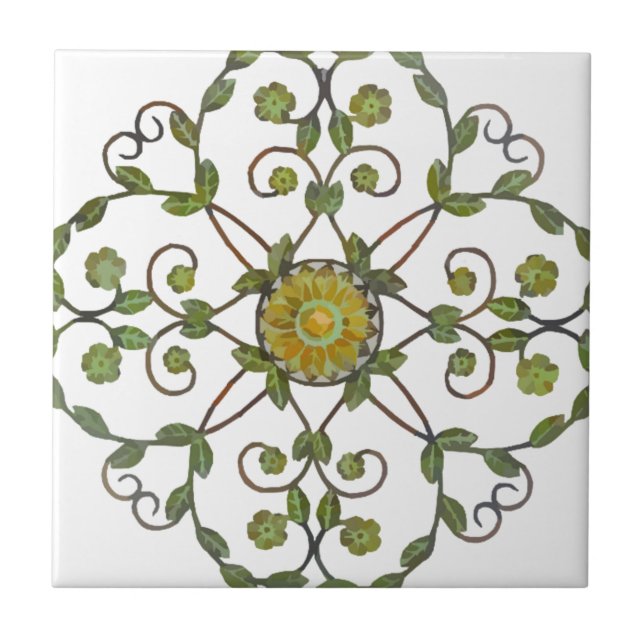 Floral Garden Tile (Front)