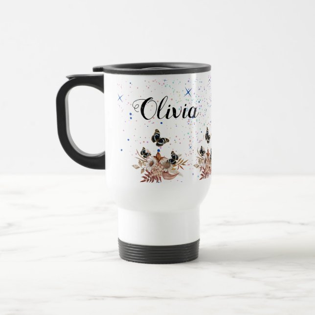 floral garden travel mug (Left)
