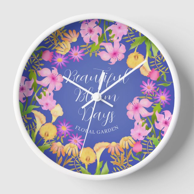 Floral Garden Violet Clock (Front)