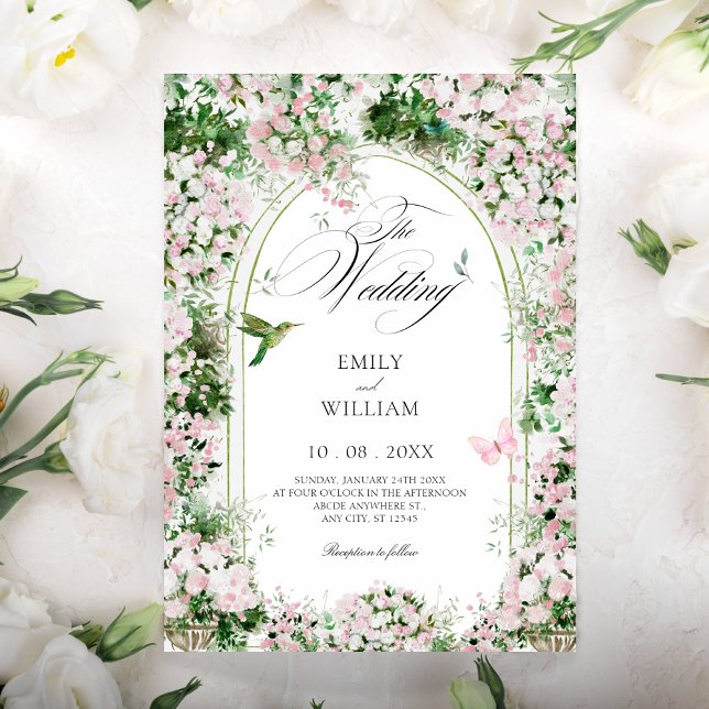 floral garden wedding arch art paint  invitation (Creator Uploaded)
