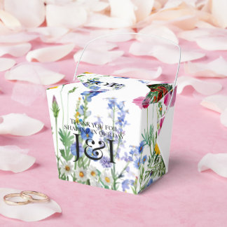 floral garden wedding favour box