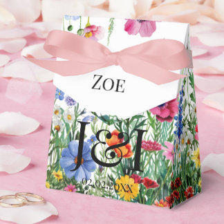 Floral garden wedding favour box