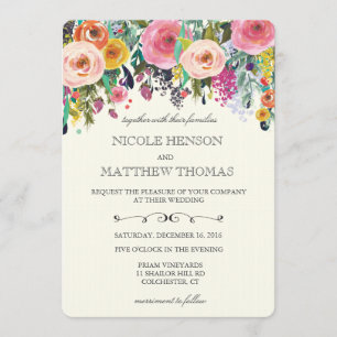 Floral Garden Wedding Invitation