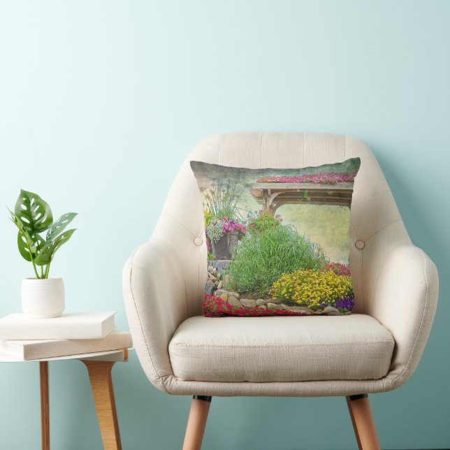 floral garden with trellis cushion (Chair)