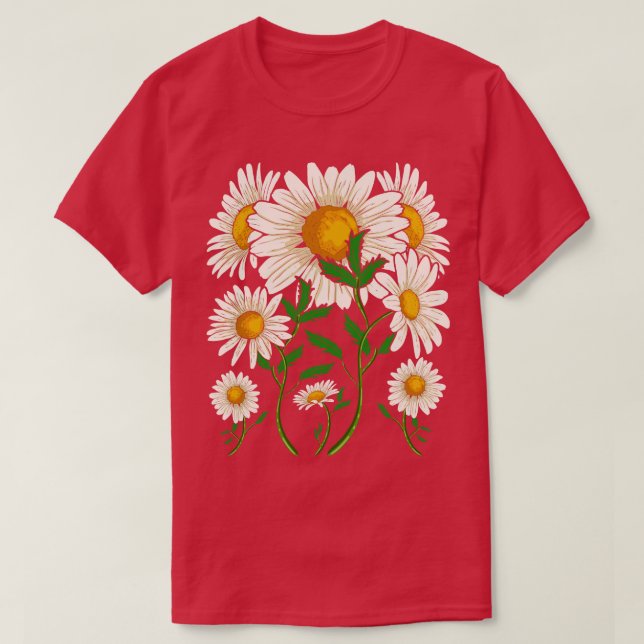 Floral Gardener Botanical Daisies Nature Daisy Flo T-Shirt (Design Front)