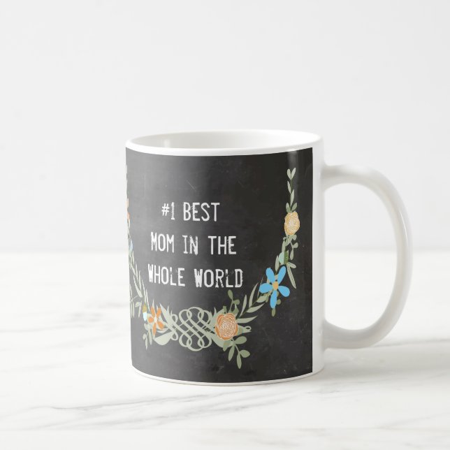 Floral Garland Best Momin the World Coffee Mug (Right)