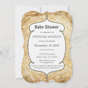Floral Garland Folk Art Baby Shower Invitation